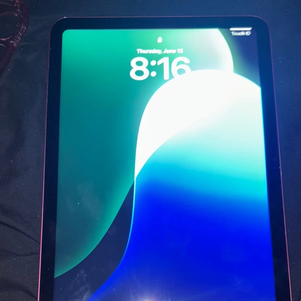 Apple Red Tablet Sleek Design Metallic Finish